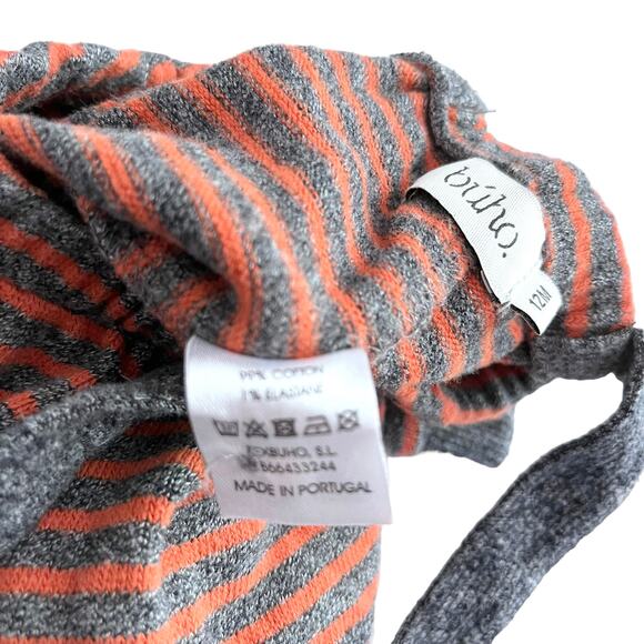 Buho boys knit striped suspender pants overalls size 12 months - Picture 6 of 10